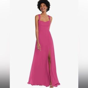 After Six- CONTOURED WIDE STRAP SWEETHEART MAXI DRESS